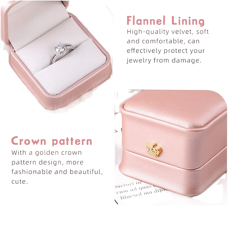 2pcs Premium PU Ring Box Set, Elegant Storage Solution